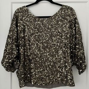 Vince Sequin Top Blouse Size Small